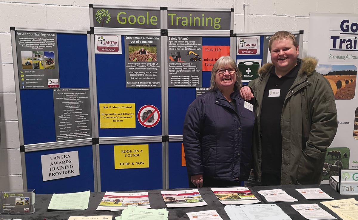 Jean & Adam pictured at a open day event in 2019.